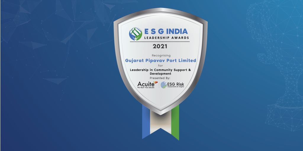 ESG India Leadership Awards in Leadership in Community support & Development: Gujarat Pipavav Port Limited