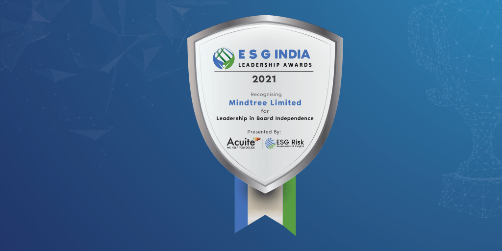 ESG India Leadership Award for Leadership in Board Independence Mindtree Limited