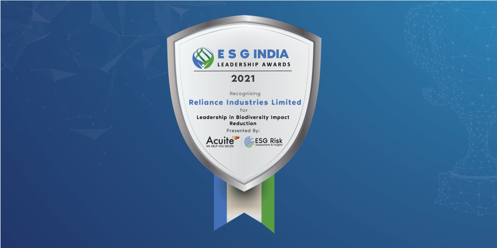 ESG India Leadership Awards for Leadership in Biodiversity Impact Reduction: Reliance Industries Limited