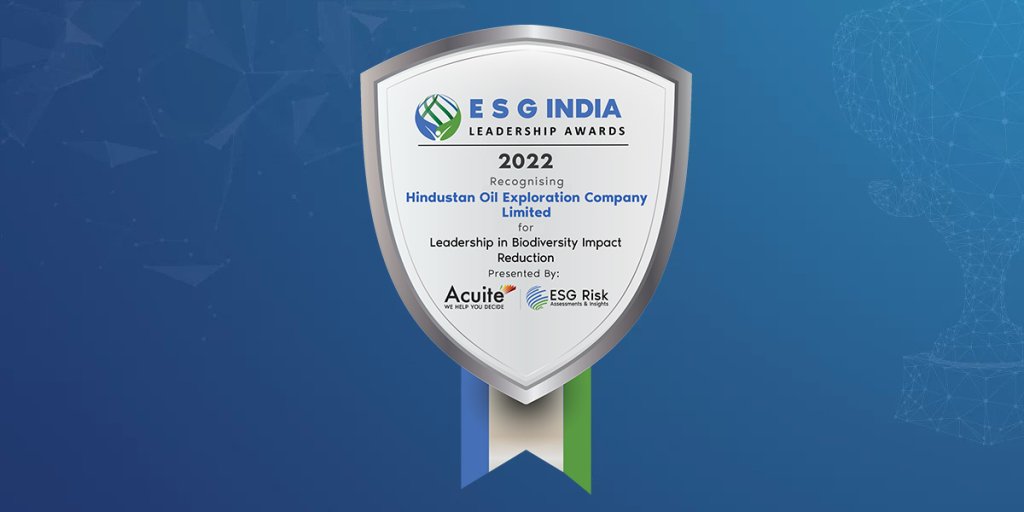 ESG India Leadership Awards for Leadership in Biodiversity Impact Reduction: Hindustan Oil Exploration Company Limited