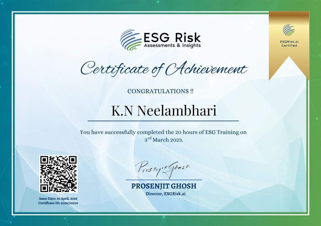 ESG training cert march 2023 10010