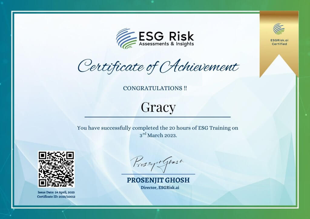 ESG training cert march 2023 10012
