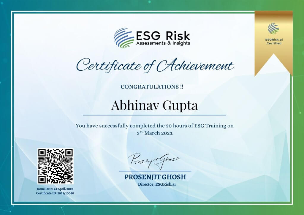 ESG training cert march 2023 10030