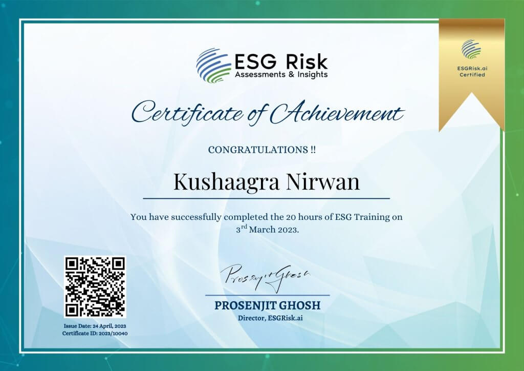 ESG training cert march 2023 10040