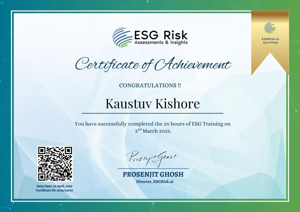 ESG training cert march 2023 10042