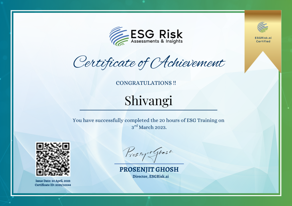 ESG training cert march 2023 10044