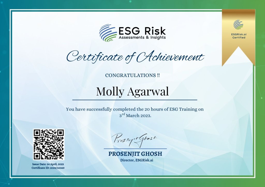 ESG training cert march 2023 10069